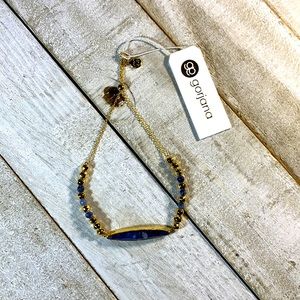 Gorjana Palisades Sodalite Gold Adjustable Bracelet